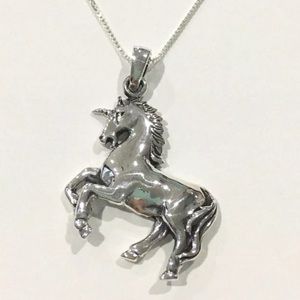 Sterling Silver Mystical Magical Unicorn Necklace